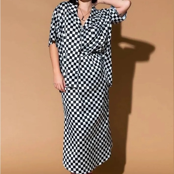 Dressed in LALA Other - NWT Dressed in LALA Black and White Checkered Set